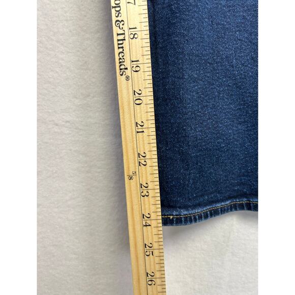 Woman's J. Crew Straight Jeans -‎ Size 35 Dark Wash Everyday Denim - Picture 8 of 9